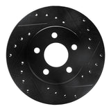 R1 Concepts 95-99 Dodge Neon (USA/Canada) Front Right Drilled & Slotted Black Brake Rotor by R1 Concepts RNC-633-40016R
