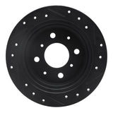 R1 Concepts 98-00 Chrysler LHS Front Left Drilled & Slotted Black Brake Rotor by R1 Concepts RNC-633-40017L