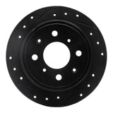 R1 Concepts 98-00 Chrysler LHS Front Left Drilled & Slotted Black Brake Rotor by R1 Concepts RNC-633-40017L