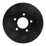 R1 Concepts 98-00 Chrysler LHS Front Right Drilled & Slotted Black Brake Rotor by R1 Concepts RNC-633-40017R