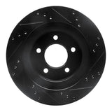 R1 Concepts 98-04 Chrysler 300M Front Left Drilled & Slotted Black Brake Rotor by R1 Concepts RNC-633-40018L
