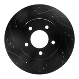 R1 Concepts 98-04 Chrysler 300M Front Left Drilled & Slotted Black Brake Rotor by R1 Concepts RNC-633-40018L