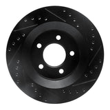 R1 Concepts 99-04 Chrysler 300M Front Left Drilled & Slotted Black Brake Rotor by R1 Concepts RNC-633-40019L