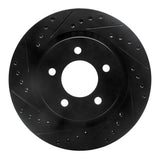 R1 Concepts 99-04 Chrysler 300M Front Left Drilled & Slotted Black Brake Rotor by R1 Concepts RNC-633-40019L