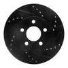 R1 Concepts 00-05 Chrysler Neon Front Right Drilled & Slotted Black Brake Rotor