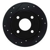 R1 Concepts 78-90 Dodge Omni Front Left Drilled & Slotted Black Brake Rotor by R1 Concepts RNC-633-40021L