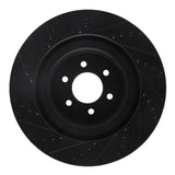 R1 Concepts 2003-2017 Dodge Viper Front Right Drilled & Slotted Black Brake Rotor