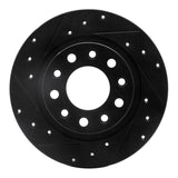 R1 Concepts 03-17 Dodge Viper Rear Left Drilled & Slotted Black Brake Rotor by R1 Concepts RNC-633-40023L