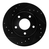 R1 Concepts 07-17 Dodge CALIBER Front Left Drilled & Slotted Black Brake Rotor by R1 Concepts RNC-633-40024L