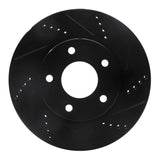 R1 Concepts 07-17 Dodge CALIBER Front Right Drilled & Slotted Black Brake Rotor by R1 Concepts RNC-633-40024R