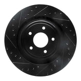 R1 Concepts 08-14 Chrysler 200 Front Left Drilled & Slotted Black Brake Rotor by R1 Concepts RNC-633-40025L