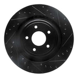 R1 Concepts 08-14 Chrysler 200 Front Right Drilled & Slotted Black Brake Rotor by R1 Concepts RNC-633-40025R
