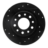 R1 Concepts 13-16 Dodge Dart Rear Left Drilled & Slotted Black Brake Rotor by R1 Concepts RNC-633-40030L