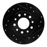 R1 Concepts 13-16 Dodge Dart Rear Right Drilled & Slotted Black Brake Rotor by R1 Concepts RNC-633-40030R