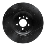 R1 Concepts 14-23 Dodge Charger Front Left Drilled & Slotted Black Brake Rotor by R1 Concepts RNC-633-40035L