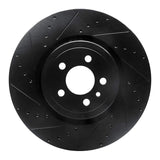R1 Concepts 14-23 Dodge Charger Front Left Drilled & Slotted Black Brake Rotor by R1 Concepts RNC-633-40035L