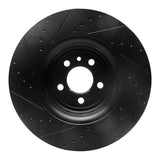 R1 Concepts 14-23 Dodge Charger Front Right Drilled & Slotted Black Brake Rotor by R1 Concepts RNC-633-40035R
