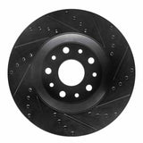 R1 Concepts 2002-2018 Dodge Sprinter 2500 Rear Left Drilled & Slotted Black Brake Rotor by R1 Concepts RNC-633-40038L