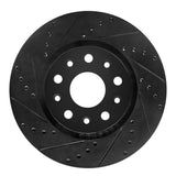 R1 Concepts 2002-2018 Dodge Sprinter 2500 Rear Left Drilled & Slotted Black Brake Rotor by R1 Concepts RNC-633-40038L