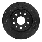 R1 Concepts 2002-2018 Dodge Sprinter 2500 Rear Right Drilled & Slotted Black Brake Rotor by R1 Concepts RNC-633-40038R