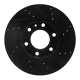 R1 Concepts 06-25 American Coach Patriot Front Left Drilled & Slotted Black Brake Rotor by R1 Concepts RNC-633-40043L