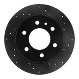 R1 Concepts 06-18 Dodge Sprinter 2500 Rear Right Drilled & Slotted Black Brake Rotor by R1 Concepts RNC-633-40044R