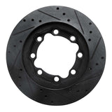R1 Concepts 88-00 Chevrolet K2500 Front Left Drilled & Slotted Black Brake Rotor by R1 Concepts RNC-633-40045L