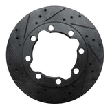 R1 Concepts 88-00 Chevrolet K2500 Front Left Drilled & Slotted Black Brake Rotor by R1 Concepts RNC-633-40045L