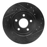 R1 Concepts 84-95 Chrysler Imperial Front Left Drilled & Slotted Black Brake Rotor by R1 Concepts RNC-633-40046L