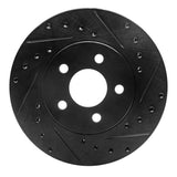 R1 Concepts 84-95 Chrysler Town & Country Front Right Drilled & Slotted Black Brake Rotor by R1 Concepts RNC-633-40046R