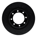 R1 Concepts 80-93 Dodge W250 Front Left Drilled & Slotted Black Brake Rotor