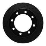 R1 Concepts 80-93 Dodge W250 Front Left Drilled & Slotted Black Brake Rotor