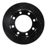 R1 Concepts 75-93 Dodge W250 Front Left Drilled & Slotted Black Brake Rotor by R1 Concepts RNC-633-40048L