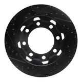R1 Concepts 75-93 Dodge W200 Front Right Drilled & Slotted Black Brake Rotor by R1 Concepts RNC-633-40048R