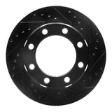 R1 Concepts 75-93 Dodge W200 Front Right Drilled & Slotted Black Brake Rotor by R1 Concepts RNC-633-40048R