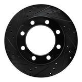 R1 Concepts 77-93 Chevrolet V30 & V3500 Pickup Front Left Drilled & Slotted Black Brake Rotor by R1 Concepts RNC-633-40051L