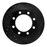 R1 Concepts 77-93 Chevrolet V30 & V3500 Pickup Front Right Drilled & Slotted Black Brake Rotor by R1 Concepts RNC-633-40051R