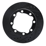 R1 Concepts 92-00 Chevrolet K3500 Front Left Drilled & Slotted Black Brake Rotor by R1 Concepts RNC-633-40052L