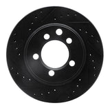R1 Concepts 74-81 Dodge Ramcharger 4WD Front Left Drilled & Slotted Black Brake Rotor by R1 Concepts RNC-633-40053L
