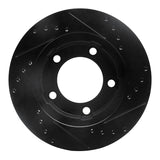 R1 Concepts 80-93 Dodge Ramcharger 4WD Front Left Drilled & Slotted Black Brake Rotor by R1 Concepts RNC-633-40057L