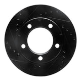 R1 Concepts 80-93 Dodge Ramcharger 4WD Front Left Drilled & Slotted Black Brake Rotor by R1 Concepts RNC-633-40057L