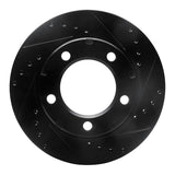 R1 Concepts 80-93 Dodge W100 Front Right Drilled & Slotted Black Brake Rotor by R1 Concepts RNC-633-40057R
