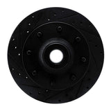 R1 Concepts 78-97 Dodge B200 / B200 Van / B250 Front Left Drilled & Slotted Black Brake Rotor by R1 Concepts RNC-633-40059L