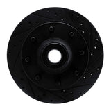 R1 Concepts 78-97 Dodge B200 / B200 Van / B250 Front Right Drilled & Slotted Black Brake Rotor by R1 Concepts RNC-633-40059R