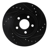 R1 Concepts 86-90 Chrysler Town & Country Front Left Drilled & Slotted Black Brake Rotor by R1 Concepts RNC-633-40060L