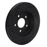 R1 Concepts 86-90 Chrysler Town & Country Front Right Drilled & Slotted Black Brake Rotor by R1 Concepts RNC-633-40060R