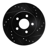 R1 Concepts 86-90 Chrysler Town & Country Front Right Drilled & Slotted Black Brake Rotor by R1 Concepts RNC-633-40060R