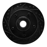 R1 Concepts 1985-1997 Dodge Ramcharger RWD Front Left Drilled & Slotted Black Brake Rotor by R1 Concepts RNC-633-40061L