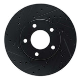 R1 Concepts 87-90 Chrysler Town & Country Front Left Drilled & Slotted Black Brake Rotor by R1 Concepts RNC-633-40066L