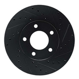 R1 Concepts 87-90 Chrysler Town & Country Front Right Drilled & Slotted Black Brake Rotor by R1 Concepts RNC-633-40066R